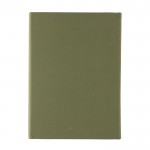 Portafolios con libreta y cierre magnético color verde militar tercera vista