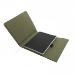 Portafolios con libreta y cierre magnético color verde militar quinta vista