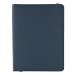 Sofisticado portafolios con cremallera color azul marino segunda vista