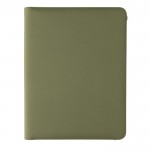 Sofisticado portafolios con cremallera color verde militar segunda vista