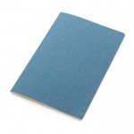 Libreta de tapa blanda con certificación FSC color azul cuarta vista