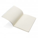 Libreta de tapa blanda con certificación FSC color azul quinta vista