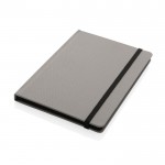 Cuaderno de materiales reciclados con elástico color gris segunda vista