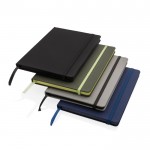 Cuaderno de materiales reciclados con elástico color gris vista general