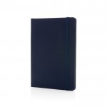 Cuaderno de materiales reciclados con elástico color azul marino