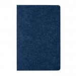 Cuaderno de fieltro de materiales reciclados A5 hojas a rayas color azul tercera vista