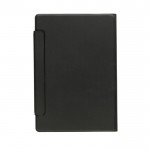 Portafolio magnético ecológico con tapa dura A5 hojas a rayas color negro octava vista