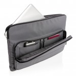 Funda para portátil con bolsillo lateral color gris oscuro quinta vista