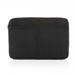 Funda para PC de algodón reciclado con bolsillos delanteros 15,6” color negro tercera vista