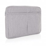 Funda para PC de algodón reciclado con bolsillos delanteros 15,6” color gris