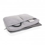 Funda para PC de algodón reciclado con bolsillos delanteros 15,6” color gris segunda vista