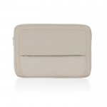 Funda para PC de RPET con costuras y bolsillo delantero 15,6” color beige segunda vista