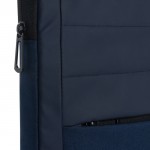 Funda para PC de RPET con costuras y bolsillo delantero 15,6” color azul marino quinta vista