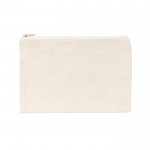 Estuche de lona reciclada de 285 g/m2 color blanco roto segunda vista