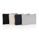 Estuche de lona reciclada de 285 g/m2 color blanco roto vista general