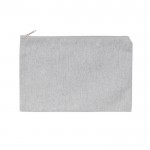 Estuche de lona reciclada de 285 g/m2 color gris segunda vista