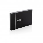 Set de organizador de llaves, llavero y bolígrafo tinta azul color negro segunda vista con caja