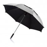 Paraguas publicitario con doble capa de tela color gris