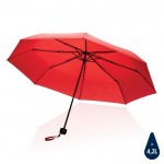 Paraguas plegable de plástico reciclado color rojo