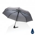 Paraguas de apertura y cierre con botón color gris oscuro