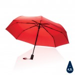 Paraguas de apertura y cierre con botón color rojo