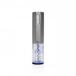 Abridor de vino eléctrico de acero inox que se recarga por USB color gris