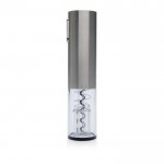 Abridor de vino eléctrico de acero inox que se recarga por USB color gris tercera vista