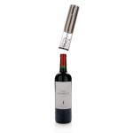 Abridor de vino eléctrico de acero inox que se recarga por USB color gris quinta vista