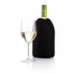 Funda térmica de vino personalizada con logo color negro