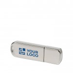 Minimalista usb de metal con logo vista principal