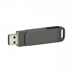 USB metálico giratorio color negro vista segunda
