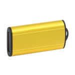 Usb de metal con puerto deslizante color amarillo