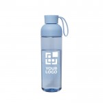 Botella de plástico reciclado con una cómoda asa de silicona 600ml vista principal