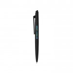Bolígrafo de plástico reciclado con diseño minimalista tinta negra vista principal