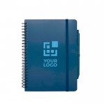 Cuaderno de tapa dura de plástico reciclado A5 hojas a rayas vista principal