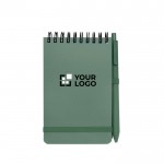 Libreta de tapa oceánica de plástico reciclado A6 hojas a rayas vista principal