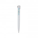 Bolígrafo de aluminio y plástico reciclado con clip tinta azul vista principal