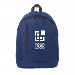 Mochila con bolsillo de cierre vertical con logo