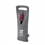 Bolsa para vino de fieltro reciclado suave y resistente 75cl vista principal