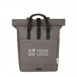 Mochila de algodón reciclado para PC con tapa enrollable 15” vista principal