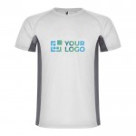 Camiseta deportiva infantil en bicolor de poliéster 140 g/m2 Roly vista principal