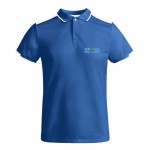 Polo de poliéster de manga corta para hombre bicolor 140 g/m2 Roly vista principal