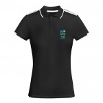 Polo de poliéster de manga corta para mujer bicolor 140 g/m2 Roly vista principal