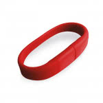 Pulseras USB silicona merchandising rojo