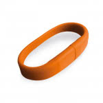 Pulsera USB silicona con logo naranja