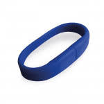 Pulseras USB de silicona para empresas azul