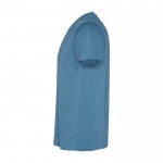 Camiseta deportiva de poliéster reciclado de hombre 100 g/m2 Roly color azul pastel vista lateral