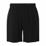 Pantalones de deporte cortos de poliéster reciclado unisex 100 g/m2 Roly color negro