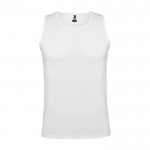Chaleco deportivo para hombre técnico de poliéster 140 g/m2 Roly color blanco