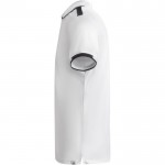 Polo de poliéster de manga corta para hombre bicolor 140 g/m2 Roly color blanco vista lateral
